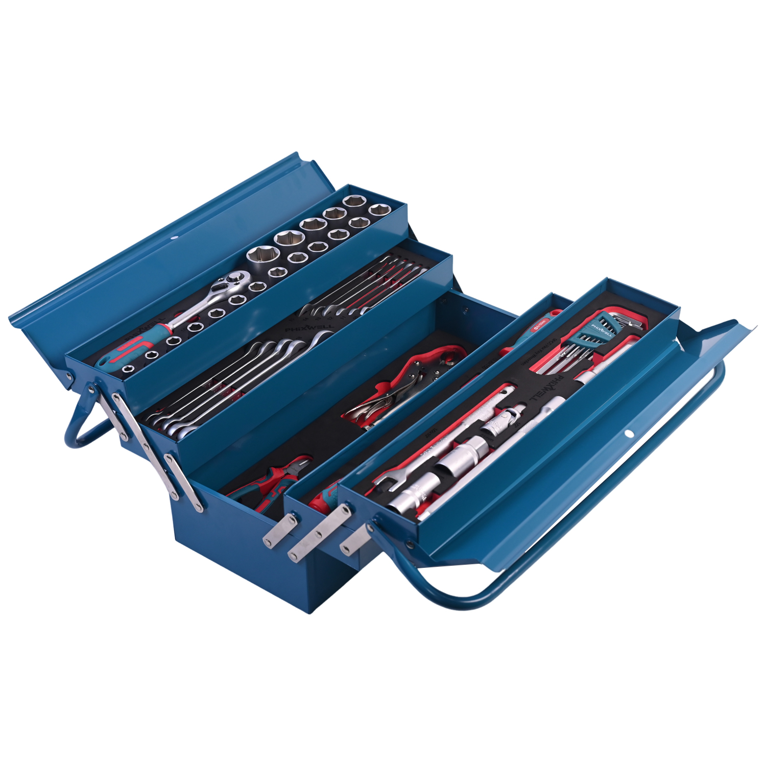 717302 PHIXWELL Kutija za glačalo za kućanstvo od 56 komada set ručnog alata